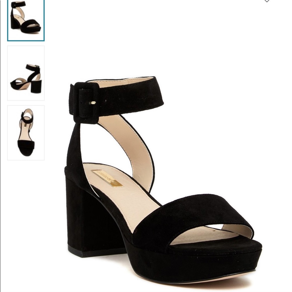 COPY - Louise et Cie Hanya Block Platform Sandal Black